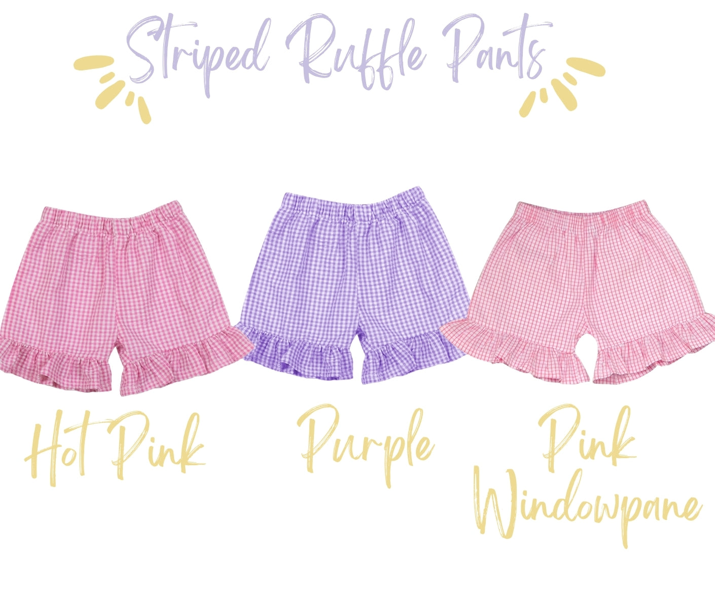 Gingham Ruffle Shorts