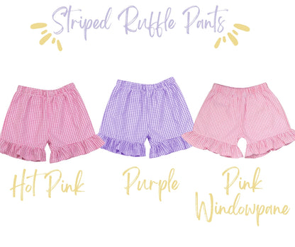 Gingham Ruffle Shorts