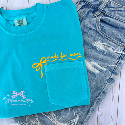 Pick Your Design Side Bow Pocket Tee Comfort Colors T-Shirt