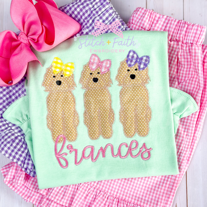 Trio of Doodles Personalized Shirt