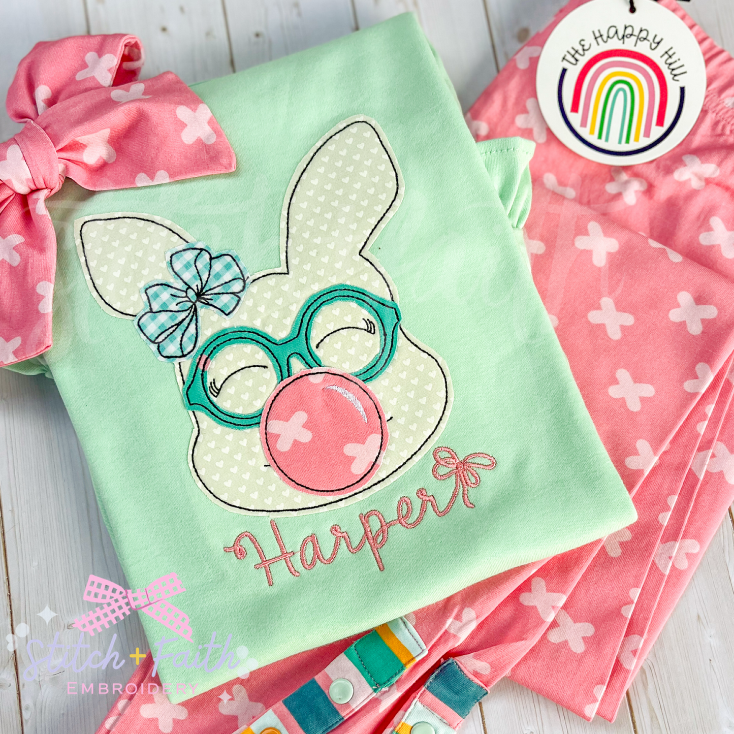 Happy Hill Bubble Bunny Personalized Shirt