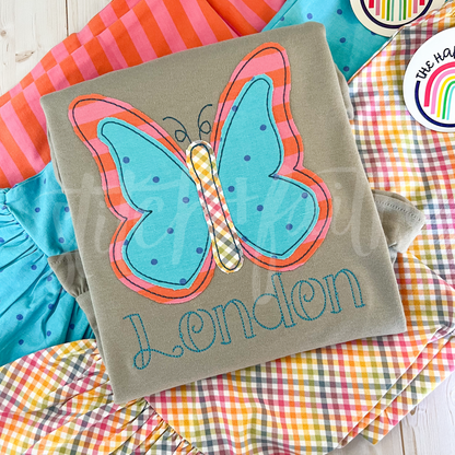 Happy Butterfly Grey Personalized Shirt